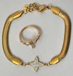 Religieuze set met katholiek kruis en kubische zirconia -, Antiek en Kunst