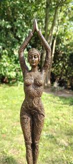 Sculpture, scarab dancer - 0 cm - marbre de bronzage, Antiek en Kunst