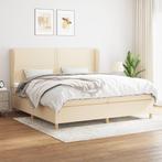 vidaXL Sommier à lattes de lit avec matelas Crème, Maison & Meubles, Verzenden, Neuf