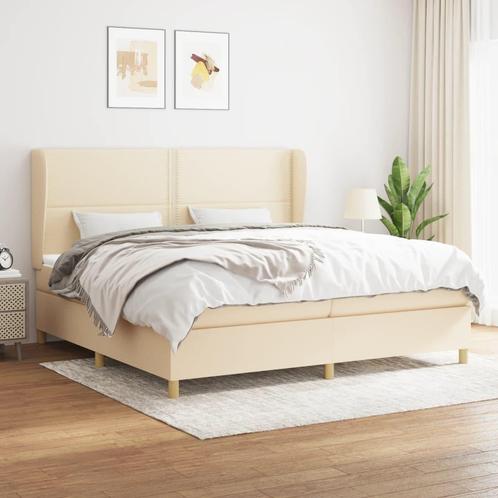 vidaXL Sommier à lattes de lit avec matelas Crème, Maison & Meubles, Chambre à coucher | Lits, Neuf, Envoi