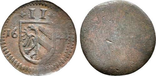Einseitiger Kipper 2 Pfennig 1622 Nuernberg Stadt:, Postzegels en Munten, Munten | Europa | Niet-Euromunten, België, Verzenden