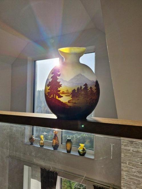 Emile Gallé - Vaas - Glas, Antiek en Kunst, Antiek | Meubels | Stoelen en Sofa's