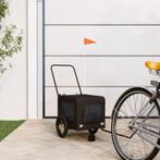 vidaXL Hondenfietstrailer oxford stof en ijzer zwart, Verzenden, Nieuw