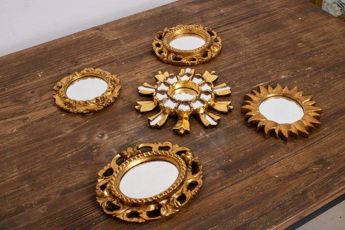 Lijst (5)- gedecoreerd gegraveerd cirkelvormig ovaal, Antiek en Kunst, Curiosa en Brocante