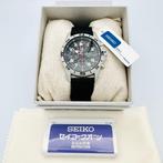 Seiko - Chronograph Military Black Dial and Red and White