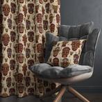 Elegante Gobelinfabric met patronen van tribale houten, Antiek en Kunst