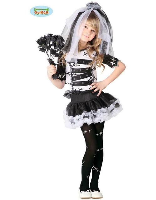 monsterbruid halloween jurk voor meisjes, Hobby en Vrije tijd, Feestartikelen, Ophalen of Verzenden