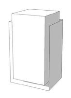 *TIP*  SUPER HIGH GLOSSY TOONBANK WIT MET deur links 65 cm, Zakelijke goederen, Ophalen of Verzenden