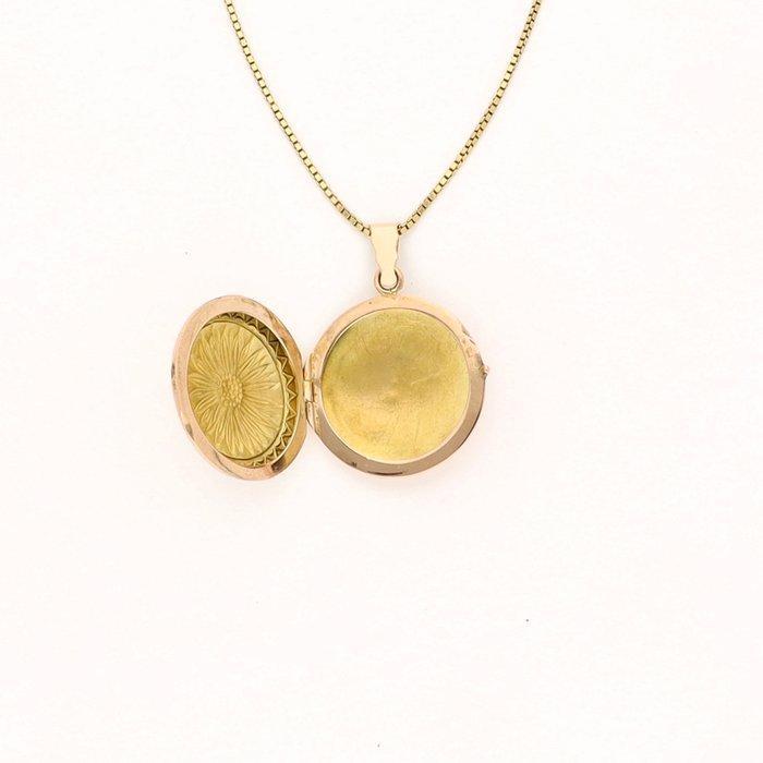 Ketting met hanger - 18 karaat Geel goud, Handtassen en Accessoires, Antieke sieraden