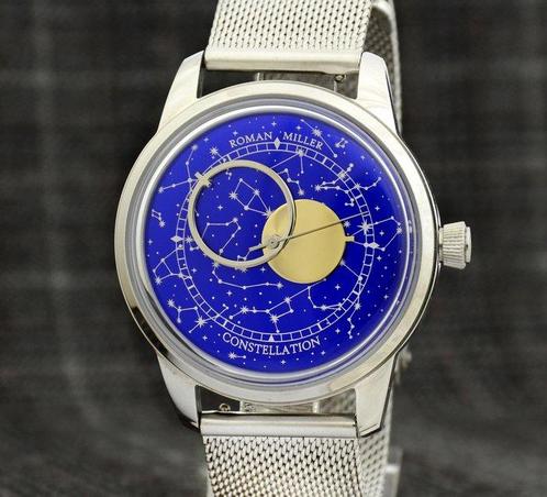 Roman Miller - Galaxy - Milky Way, 1 year Warranty, Seiko, Handtassen en Accessoires, Horloges | Heren