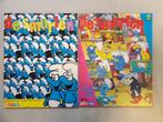 Lot met 4x plaatjes albums De Smurfen 1 + 2 + Strijd der, Boeken, Nieuw