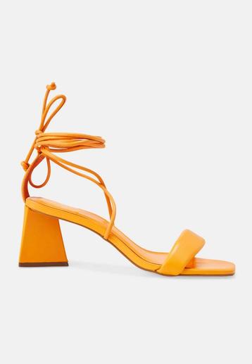 Mangará Caúna Dames sandalen Geitenleer 6,5cm blokhak Oranje