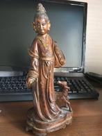 Buddha DeityEarly Qing Carving - Hout - China - Qing, Antiek en Kunst