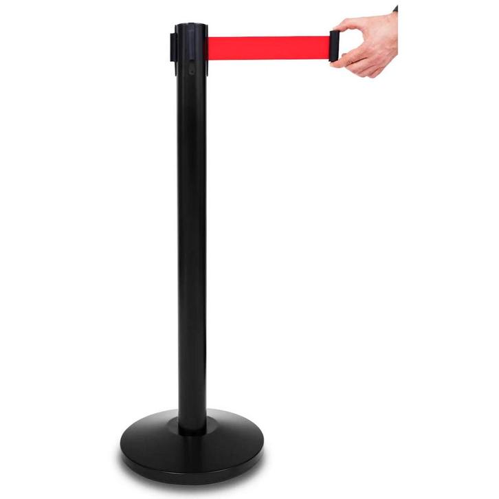 Afzetpaal | PREMIUM | Zwart | Incl. Afzetlint (Rood) |, Zakelijke goederen, Horeca | Keukenapparatuur, Nieuw in verpakking, Verzenden