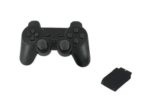 PS2 Controller Wireless Zwart (Third Party) (Nieuw), Consoles de jeu & Jeux vidéo, Consoles de jeu | Sony PlayStation 2, Enlèvement ou Envoi