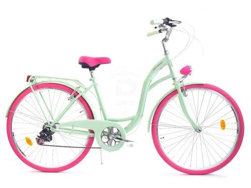 Hippe meisjesfiets 26 inch in mintgroen en roze - 7 versn..., Fietsen en Brommers, Fietsen | Meisjes, 26 inch of meer, Nieuw, Ophalen of Verzenden