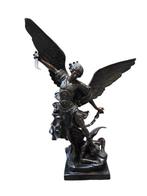 sculptuur, San Michele Arcangelo - 100 cm - Gepatineerd, Antiek en Kunst