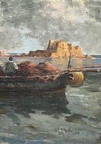 Salvatore Balsamo (1894-1922) - Marina di Napoli e Castel, Antiek en Kunst, Kunst | Schilderijen | Klassiek
