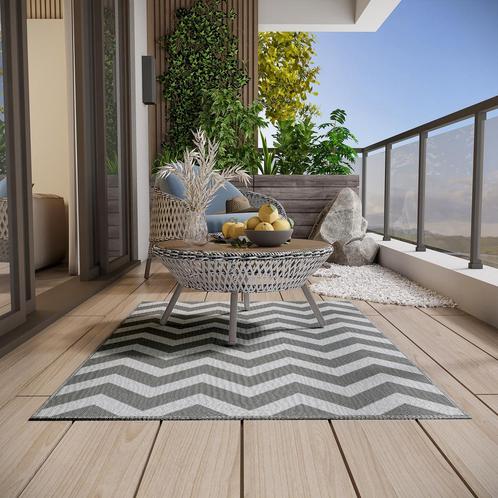 Tapijt - Outdoor Comfort - Weerbestendig - Lichtgrijs/Wit, Huis en Inrichting, Stoffering | Tapijten en Vloerkleden, Nieuw, Ophalen of Verzenden