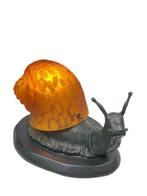 Nene slakvormige lamp - Nachtlampje - Brons, Glas, Antiek en Kunst