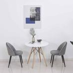 Eetstoelen - NordicLiving - Gestoffeerd - Metalen - Grijs, Nieuw, Ophalen of Verzenden, Modern, Stof