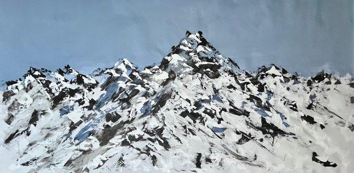 VOLHA - Snowy mountains -XXL-Handmade, Antiek en Kunst, Kunst | Schilderijen | Modern