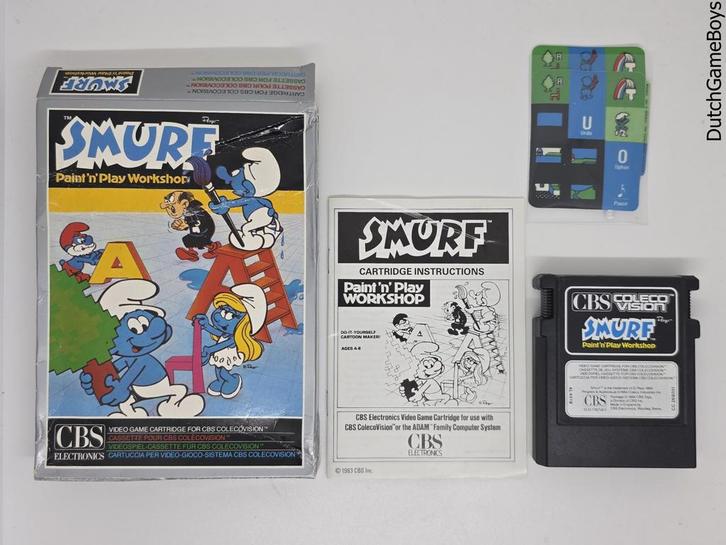 Colecovision - CBS - Smurf Paint n Play Workshop, Games en Spelcomputers, Spelcomputers | Overige, Gebruikt, Verzenden