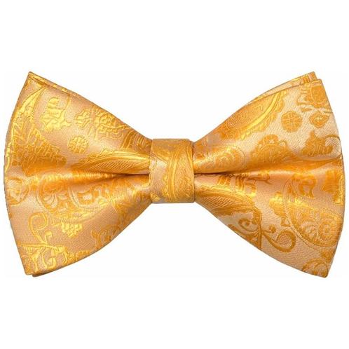 Fako Fashion® - Vlinderstrik Paisley - 100% Zijde - Goud, Kleding | Heren, Stropdassen, Verzenden