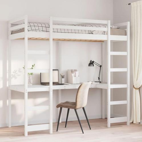 vidaXL Cadre de lit superposé avec bureau 90x200 cm bois, Maison & Meubles, Chambre à coucher | Lits, Neuf, Envoi