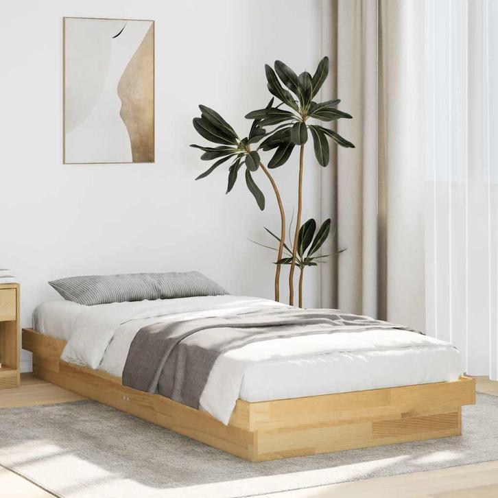 vidaXL Bedframe zonder matras 80x200 cm massief eikenhout, Huis en Inrichting, Slaapkamer | Bedden, Nieuw, Verzenden