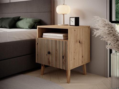Meubella Nachtkastje Bali eiken 50 cm met lade, Huis en Inrichting, Kasten | Overige, Nieuw, Verzenden
