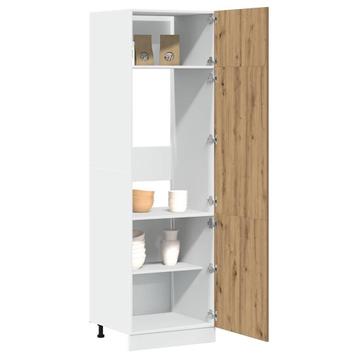 vidaXL Koelkast Lyonkast Lyon 60x57x207 cm bewerkt hout, Huis en Inrichting, Verzenden, Nieuw