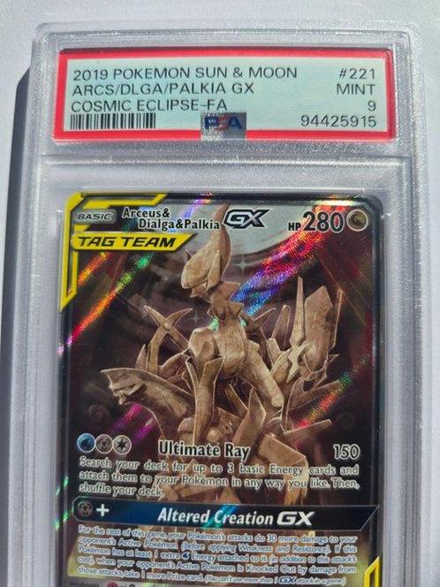 PSA - 1 Graded card - Pokémon - Arceus & Dialga & Palkia GX, Hobby en Vrije tijd, Verzamelkaartspellen | Pokémon