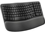 Logitech -  Draadloos Toetsenbord Wave Keys Azerty Zwart, Informatique & Logiciels, Claviers, Verzenden