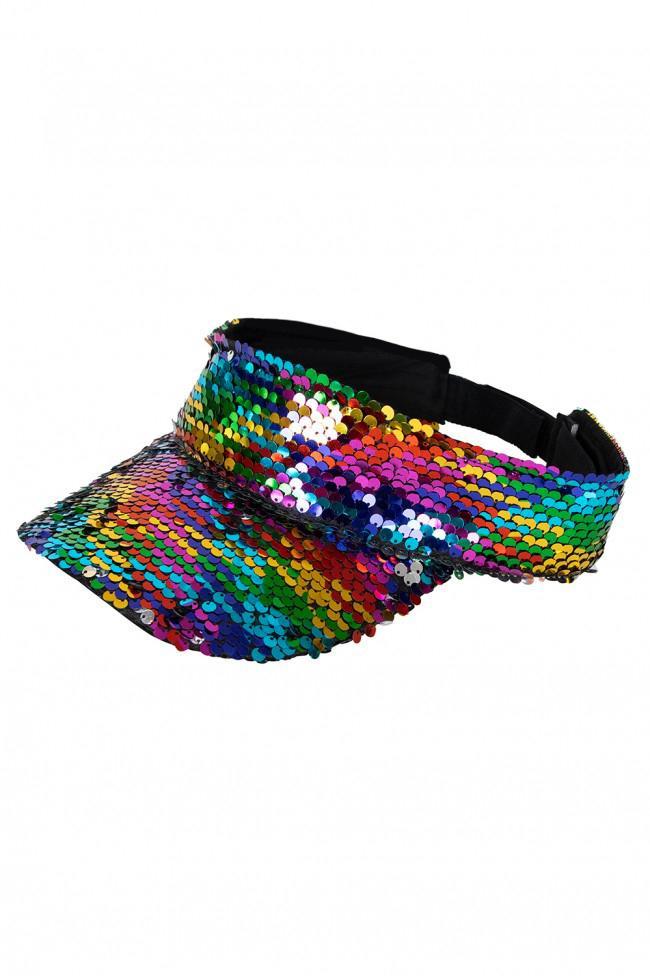 Zonneklep Regenboog Sequin Gekleurde Pet met Pailletten Glit, Kleding | Heren, Hoeden en Petten, Nieuw, Ophalen of Verzenden