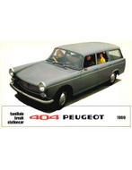 1969 PEUGEOT 404 FAMILIALE / BREAK / STATIONCAR BROCHURE N.., Ophalen of Verzenden, Nieuw