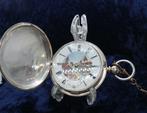 J.W. Benson silver fusee - hunter paint dial - fusee silver
