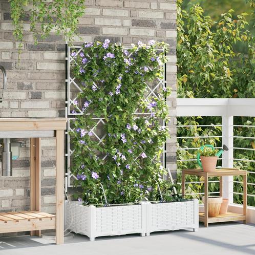 vidaXL Tuinplantenbakken met Water Irrigatiesysteem (2, Tuin en Terras, Bloempotten, Nieuw, Verzenden