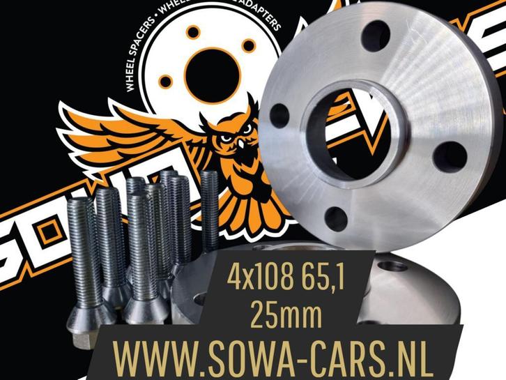Spacers 25mm Citroen Peugeot 4x108 65.1 Spoorverbreders, Auto diversen, Tuning en Styling, Ophalen of Verzenden