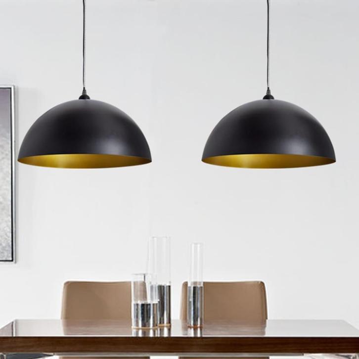 vidaXL Plafondlampen 2 st in hoogte verstelbaar halfrond, Huis en Inrichting, Lampen | Overige, Nieuw, Verzenden