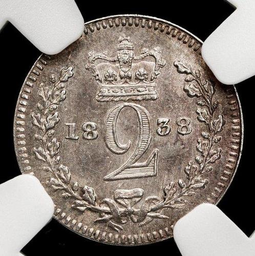 Koninkrijk Groot-Brittannië. Victoria. 2 Pence 1838 - NGC, Postzegels en Munten, Munten | Europa | Niet-Euromunten