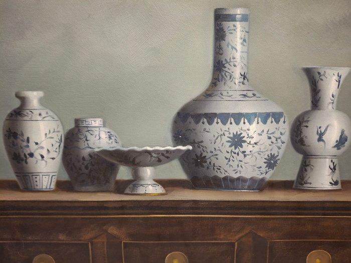 Belgische school (XX) - Delfts Blauw, Antiek en Kunst, Kunst | Schilderijen | Klassiek
