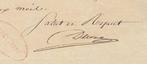 Duroc [Premier Empire] - pièce autographe signé transmettant, Nieuw