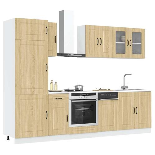vidaXL 8-delige Keukenkastenset Kalmar bewerkt hout sonoma, Huis en Inrichting, Kasten | Overige, Nieuw, Verzenden