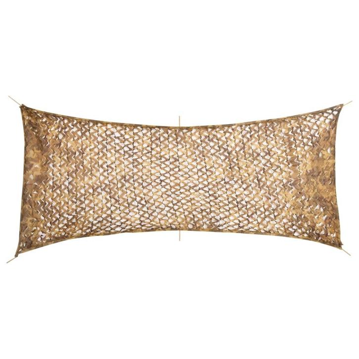 vidaXL Camouflagenet met opbergzak 409x206 cm zandkleurig, Sport en Fitness, Schietsport-accessoires, Nieuw, Verzenden