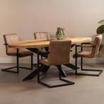 Mangohouten Eettafel Ovaal Oscar 180x100 cm (6cm), Huis en Inrichting, Tafels | Eettafels, Verzenden, Nieuw, Industriële meubels