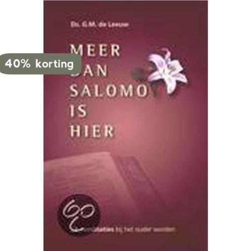 Meer dan salomo is hier 9789076466446 G. de Leeuw, Boeken, Godsdienst en Theologie, Gelezen, Verzenden