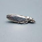 Art Deco Cigale, Verzilverd metaal - Broche