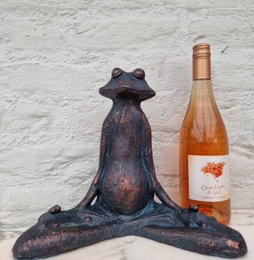 Figurine - Meditating frog - Fer, Antiek en Kunst, Kunst | Designobjecten