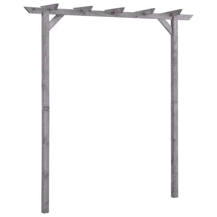 vidaXL Pergola 200x40x205 cm geïmpregneerd grenenhout grijs, Jardin & Terrasse, Poteaux, Poutres & Planches, Envoi